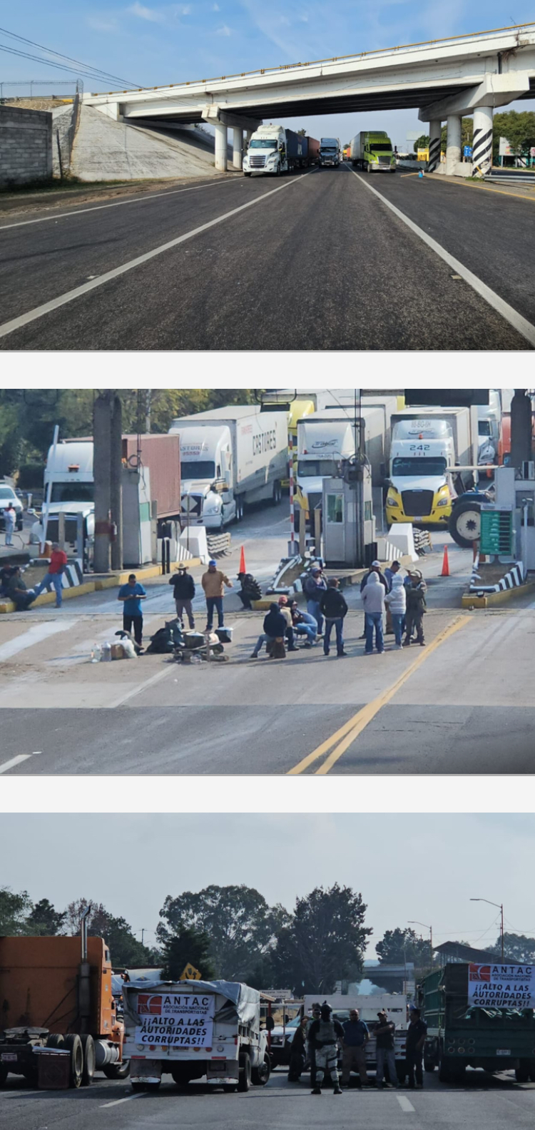 Al menos 10 bloqueos carreteros, este jueves, en Michoacán 