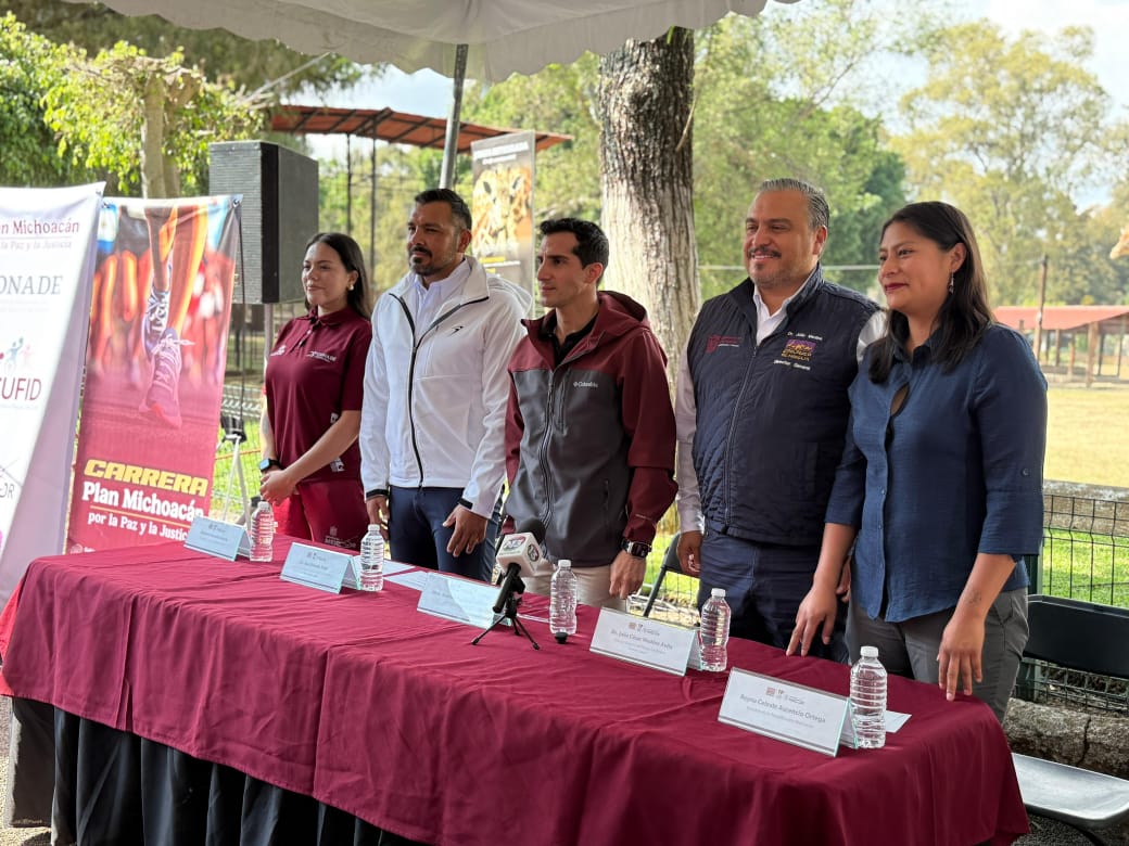 Presentan detalles de la carrera “Plan Michoacán por la Paz y la Justicia” con la participación de Rommel Pacheco
