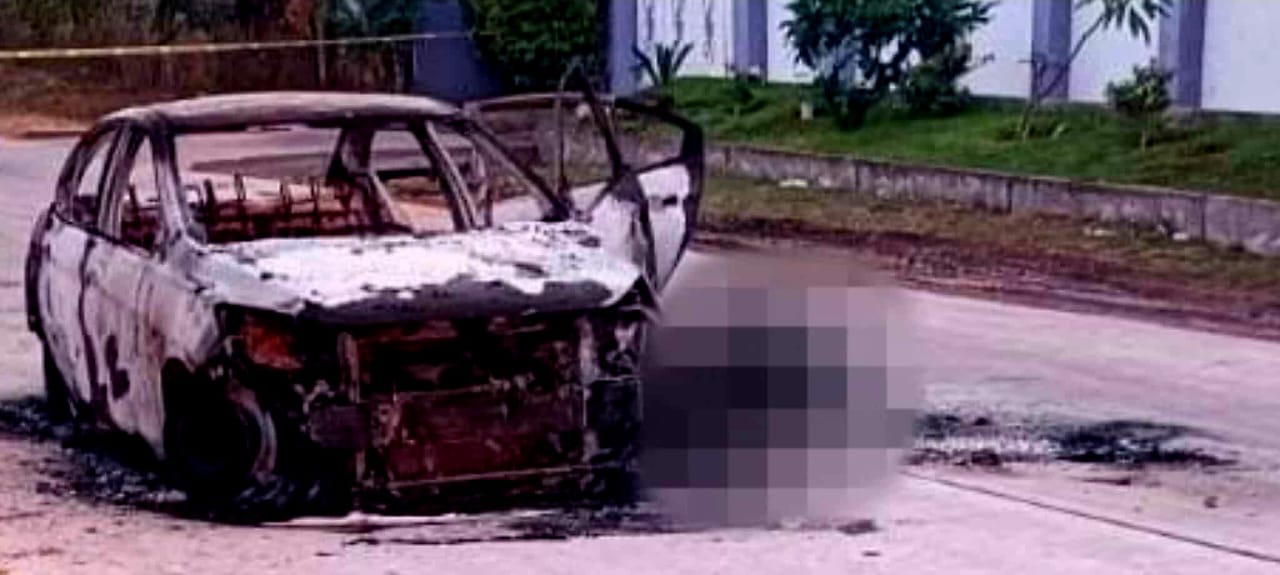 Hallan a persona calcin4da junto a vehículo qu3mado en San Juan Benito Juárez, Cuitzeo 