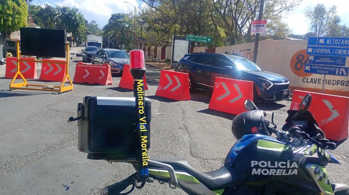 Ya se encuentra cerrada a la circulación la calle Rey Tanganxoán II en Morelia
