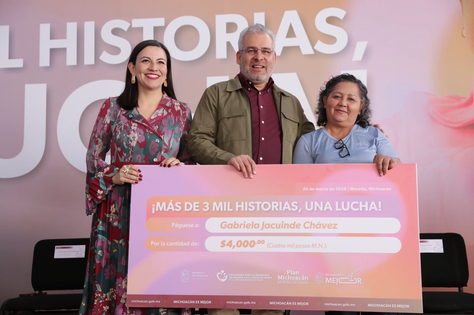 “ No están solas”, alcanza Bedolla meta histórica de 3 mil mujeres apoyadas en su lucha contra el cáncer